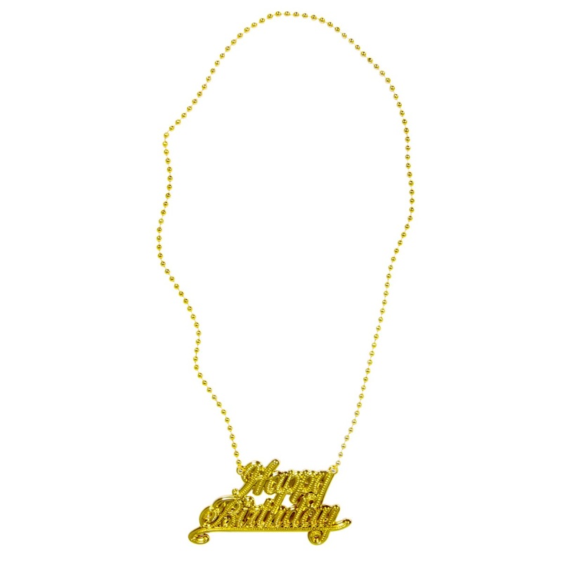 Gold ornate chain Happy Birthday