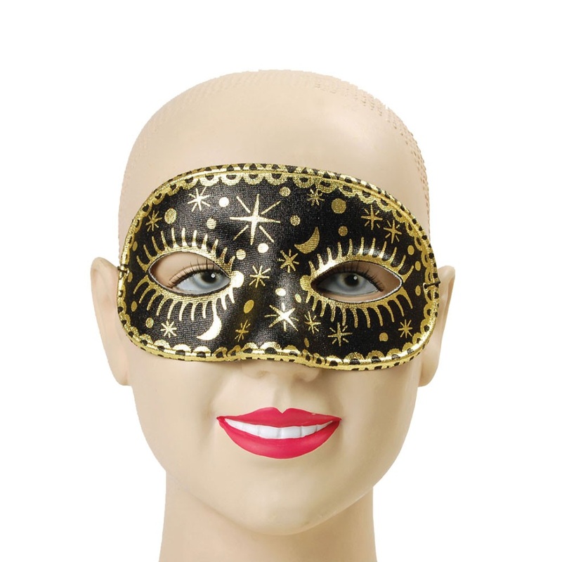 Golden domino star mask