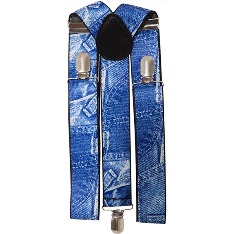 Jeans look suspenders