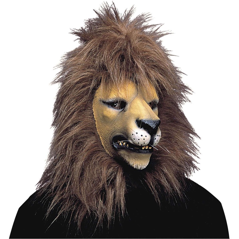 Lion head mask with mane