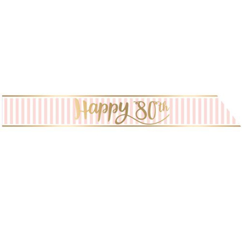 Lovely 80th Birthday sash 1.68m