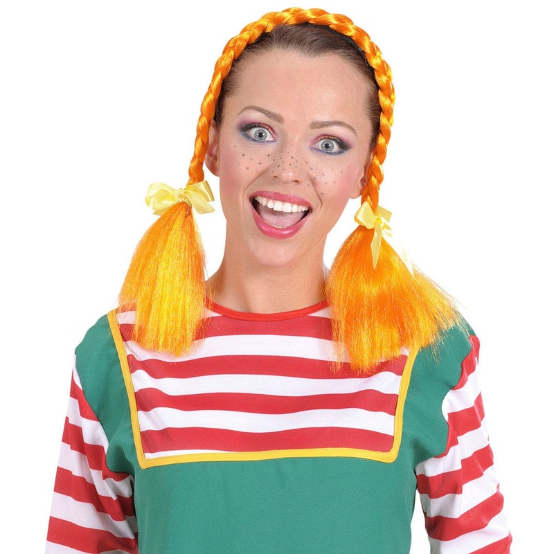 Naughty brat headband with adjustable braids