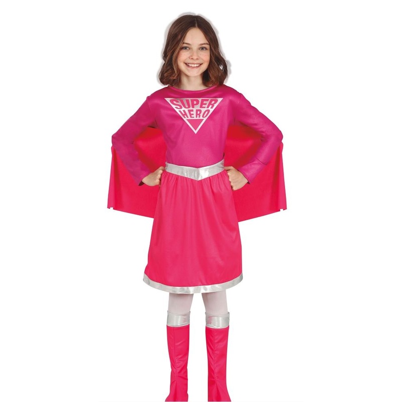 Pink Heroine Girl Costume