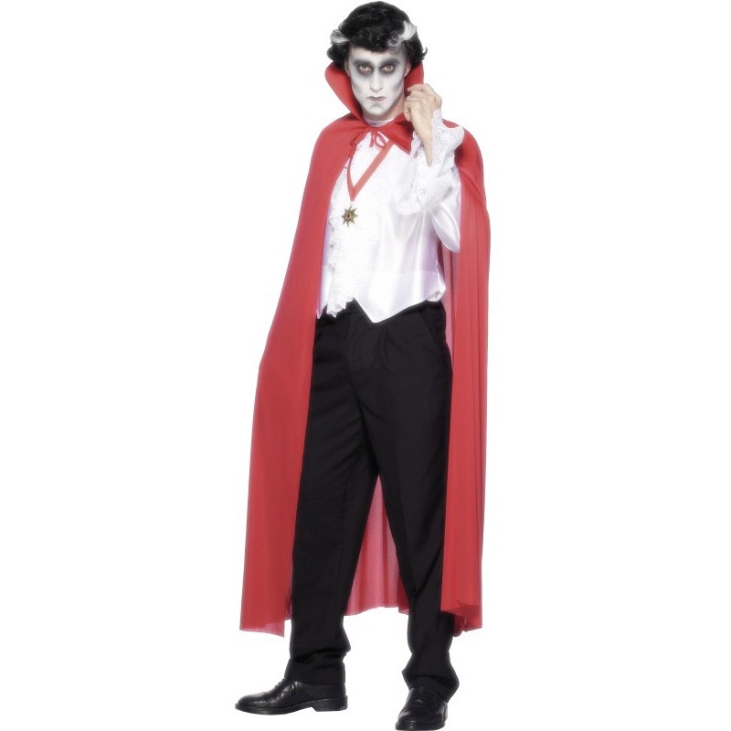 Red vampire cloak with collar 157cm