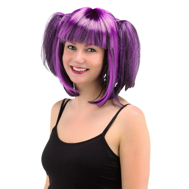 Rony wig with purple-black braids
