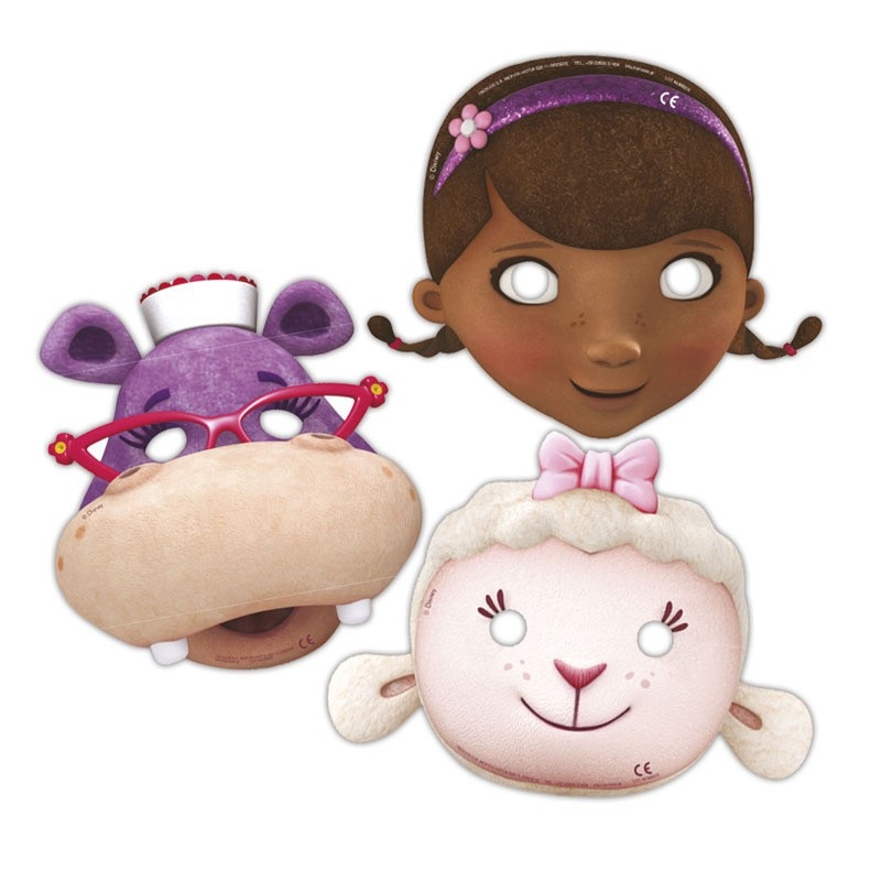 6 Doc McStuffins Animal World masks