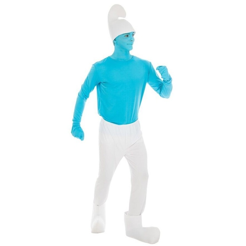 Blue smurf costume for adults M
