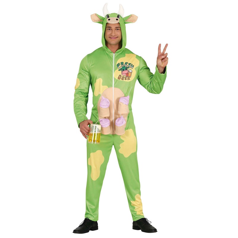Crazy beer cow men's costume 48-50