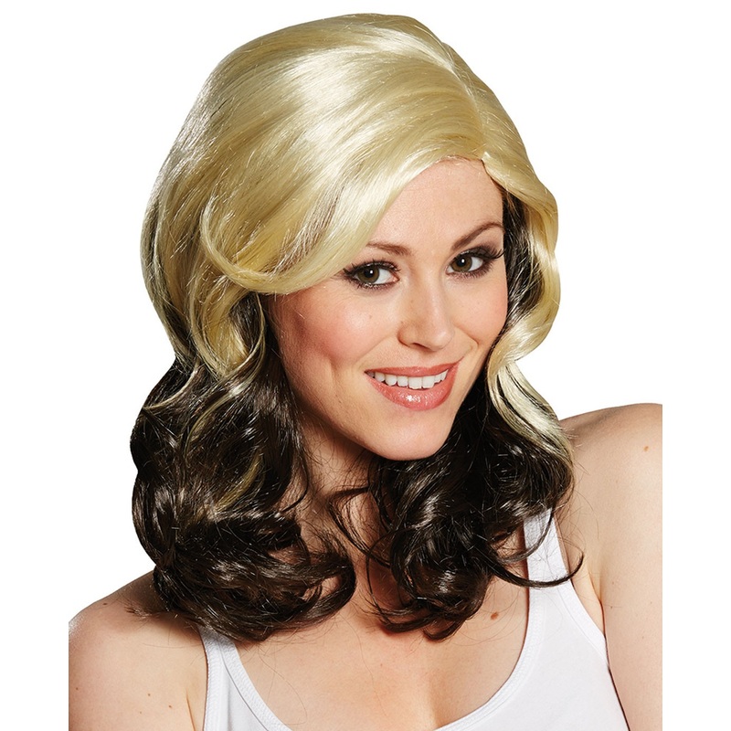 Curly ombre wig blond brown
