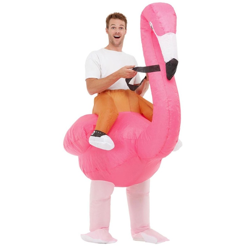 Inflatable flamingo piggyback costume