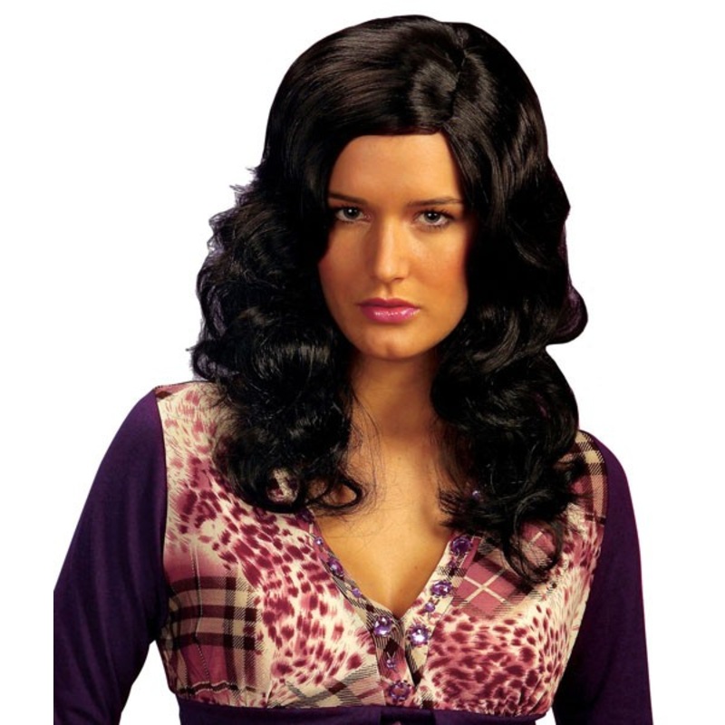 Wavy side parting long hair wig