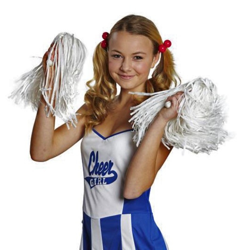 White cheerleaders pom pom