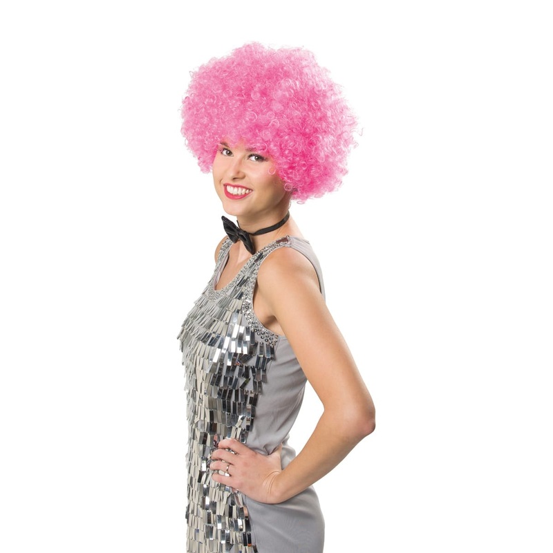 Afro wig Kermit pink