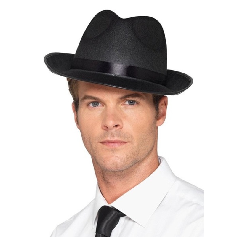 Black crook felt hat