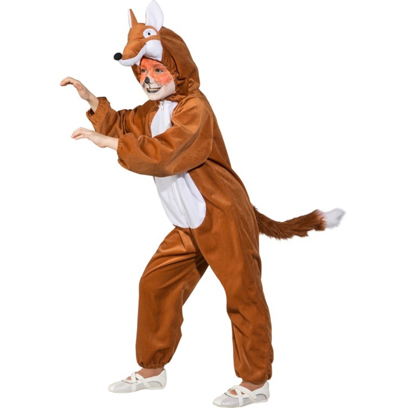 Brown fox overall with hood