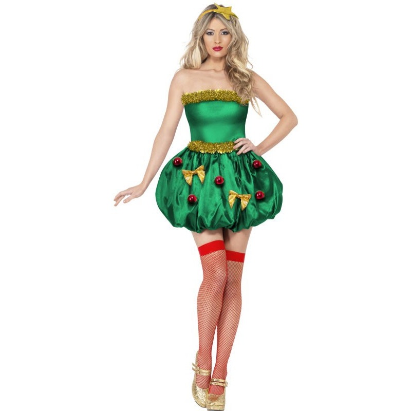 Christmas tree women's dress S