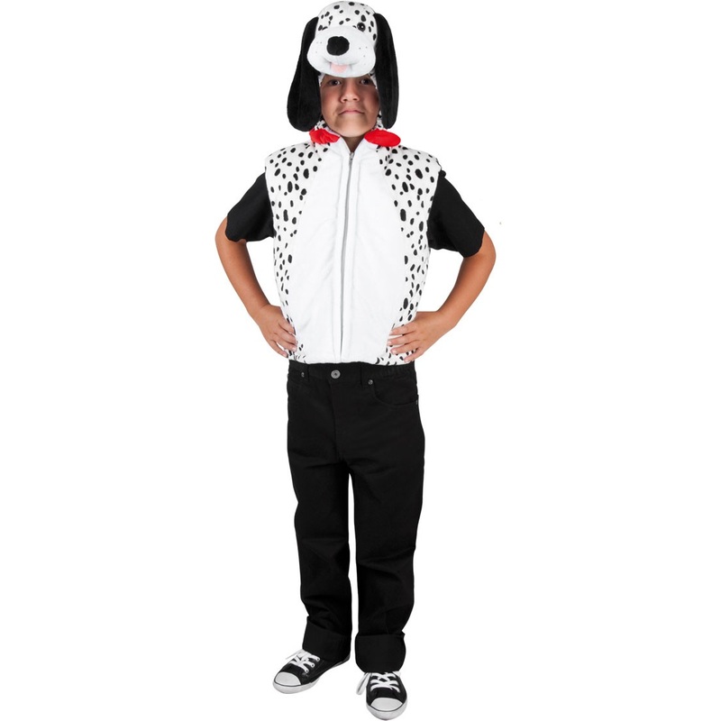 Dalmatian costume with dog head for kids
