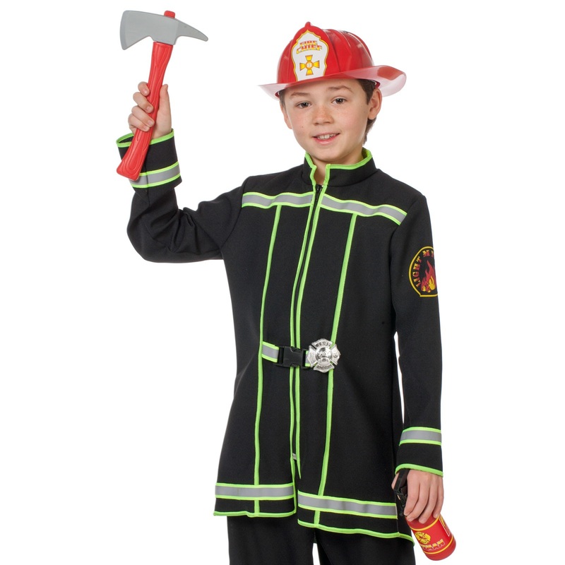 Fire brigade children's costume set 3 pieces