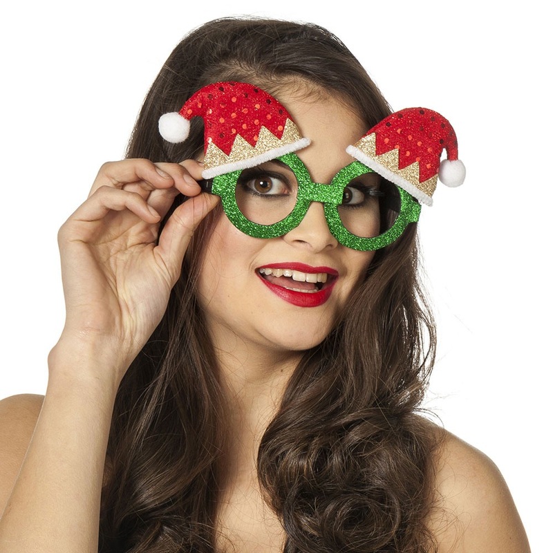 Glitter Christmas party glasses
