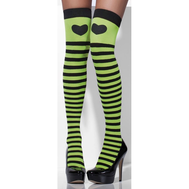 Green-black stockings