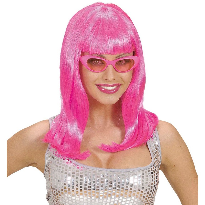 Neon pink wig Nina