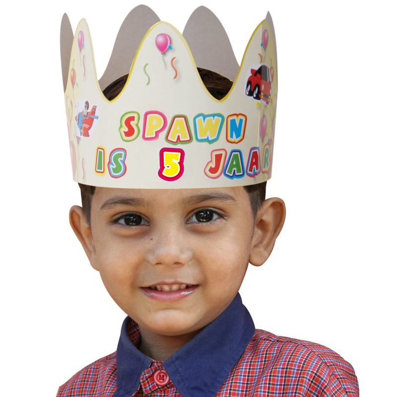 Party crown with stickers