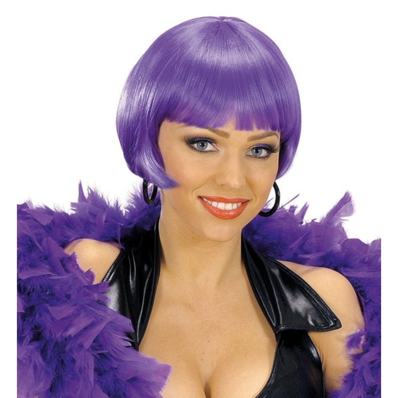 Purple short bob wig