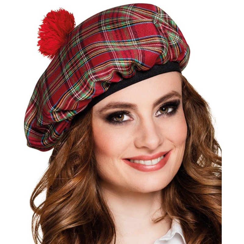 Red Blair tartan hat