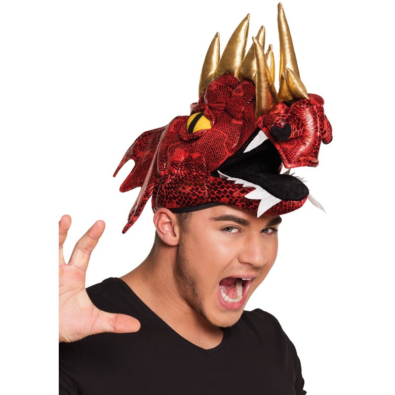 Shimmering dragon hat red