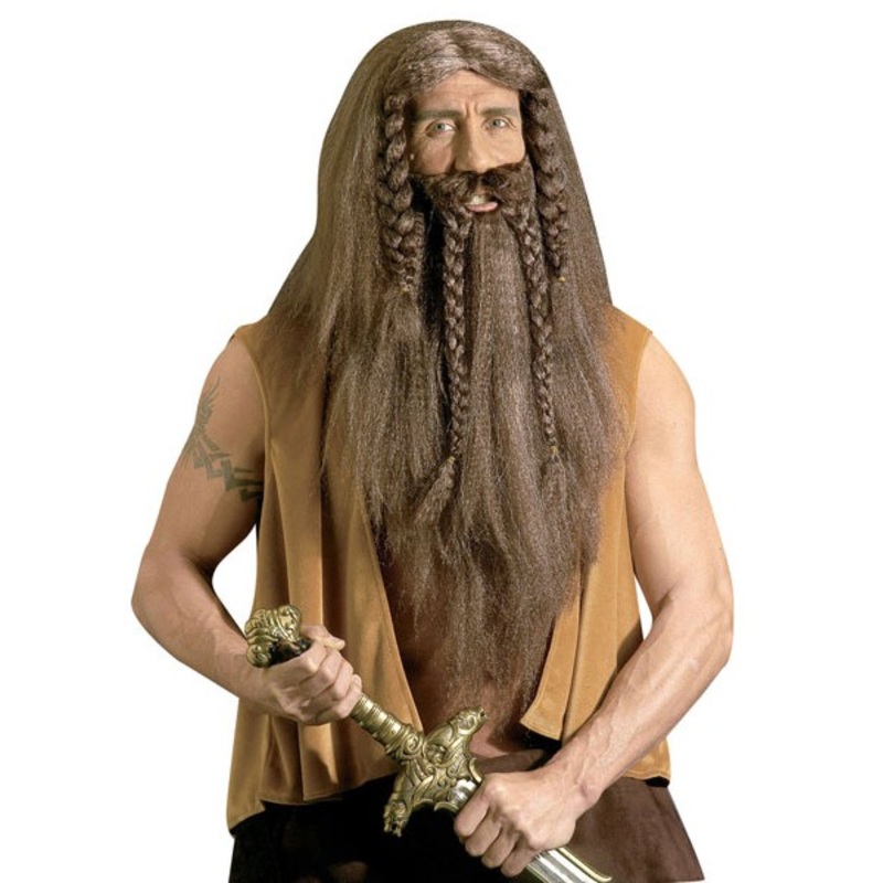 Viking warrior wig with beard