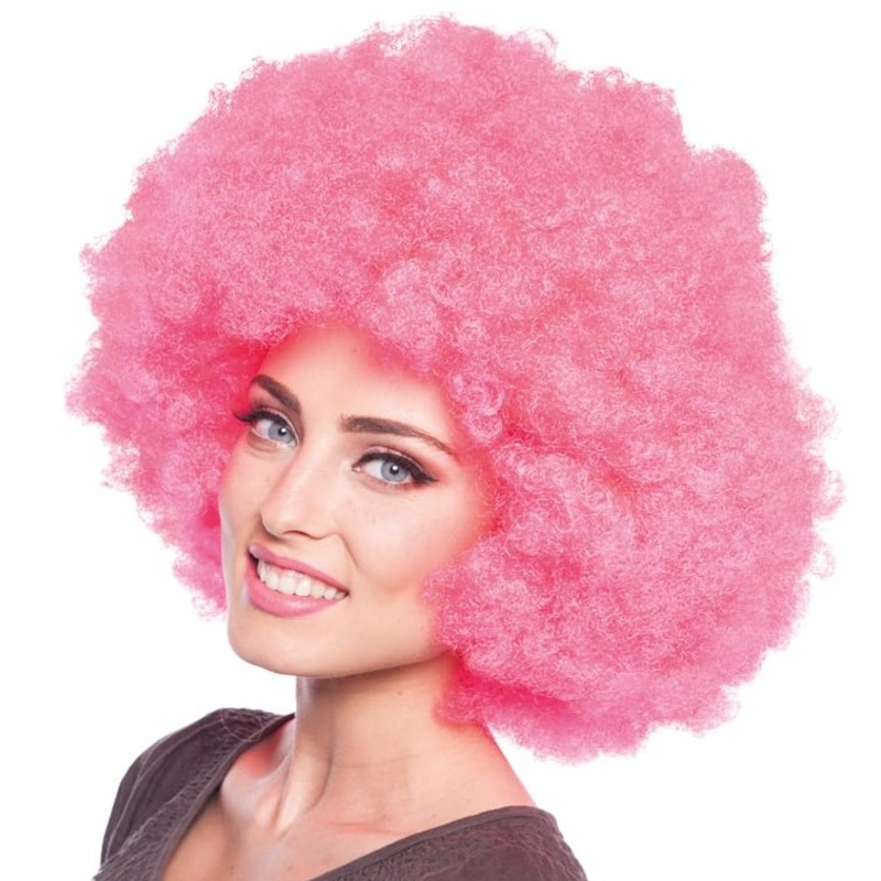 XXL Afro wig in pink