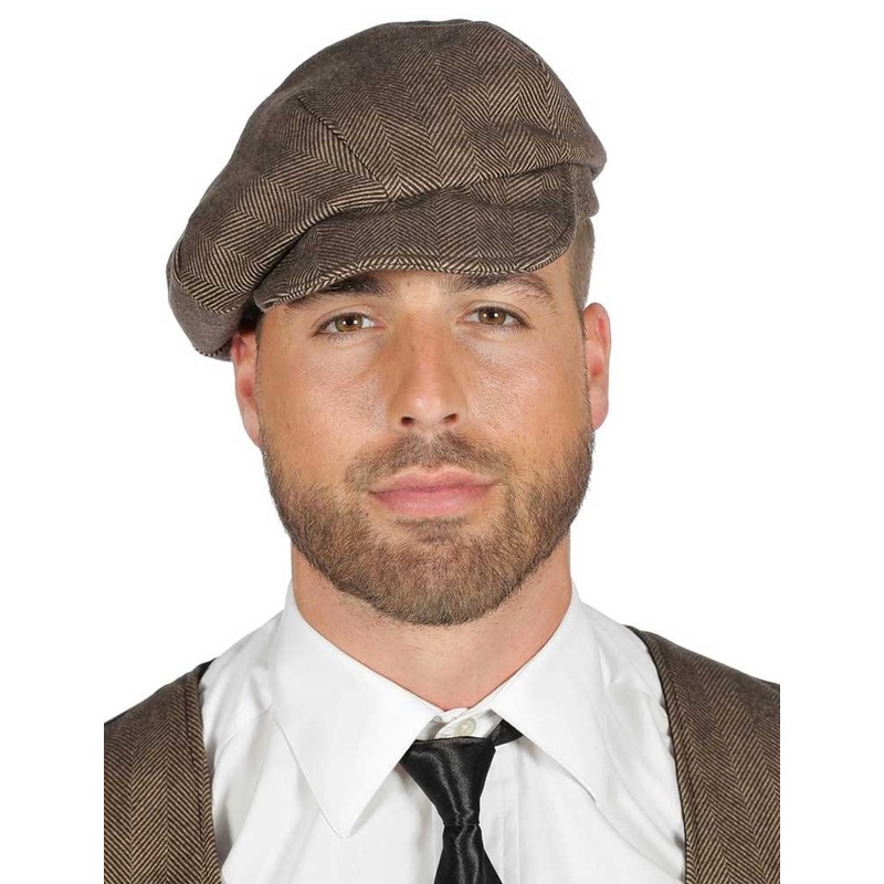 1920s vintage flat cap brown