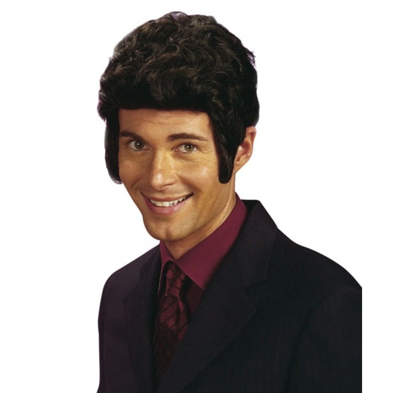 Black gentleman wig with sideburns