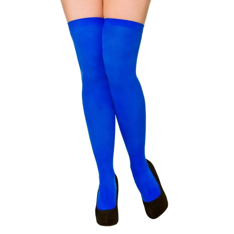 Blue overknee stockings