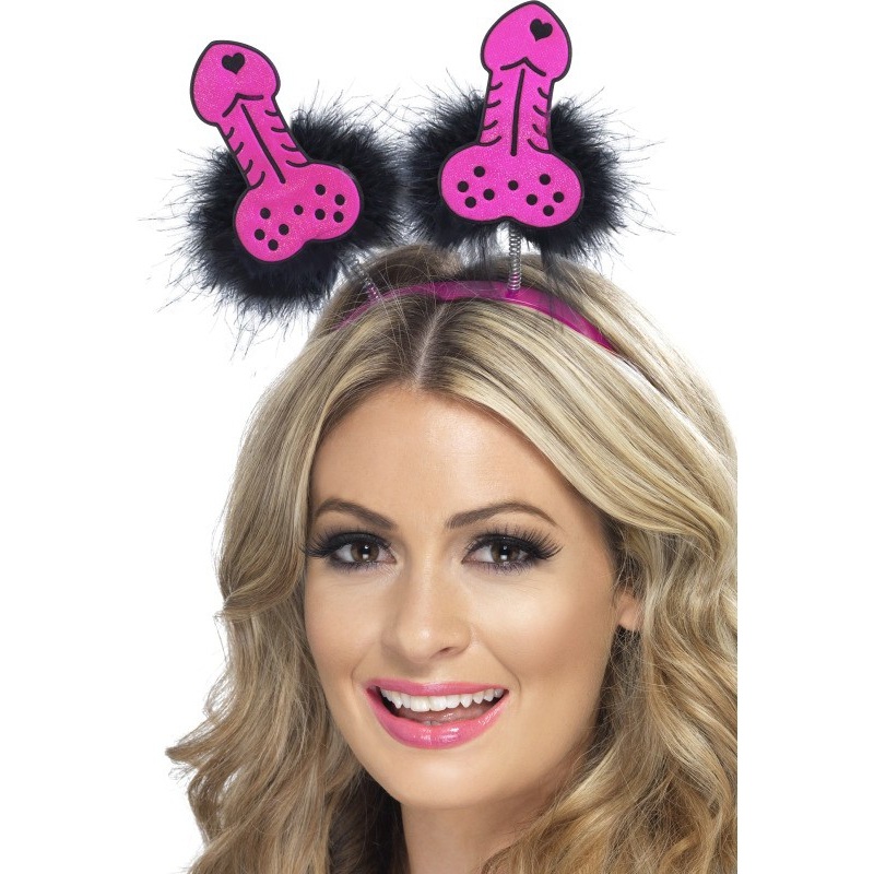 Funny penis headband pink