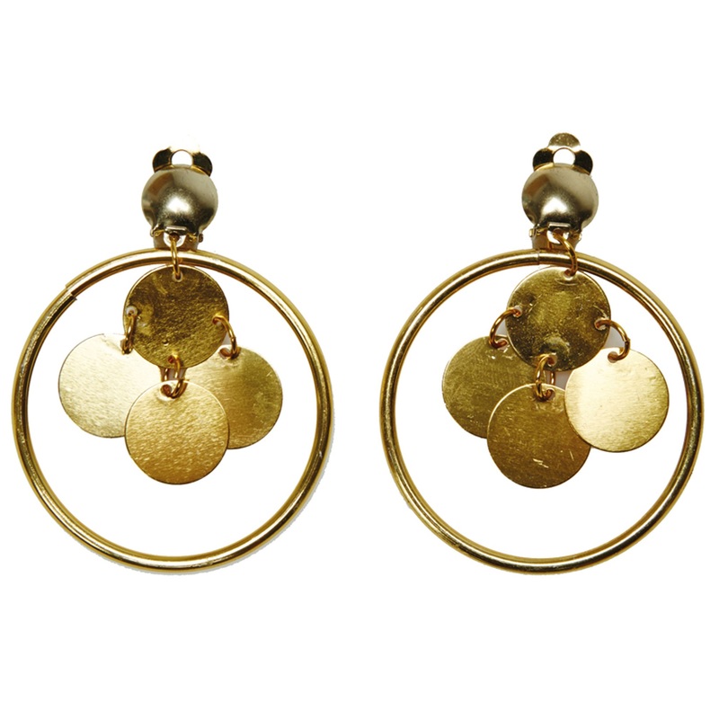 Golden earrings with Klimper plates