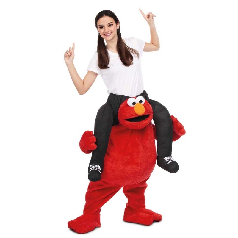 Piggyback Elmo costume for adults