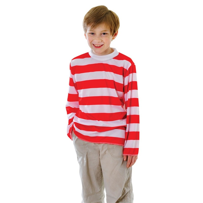 Red and white striped children's shirt S