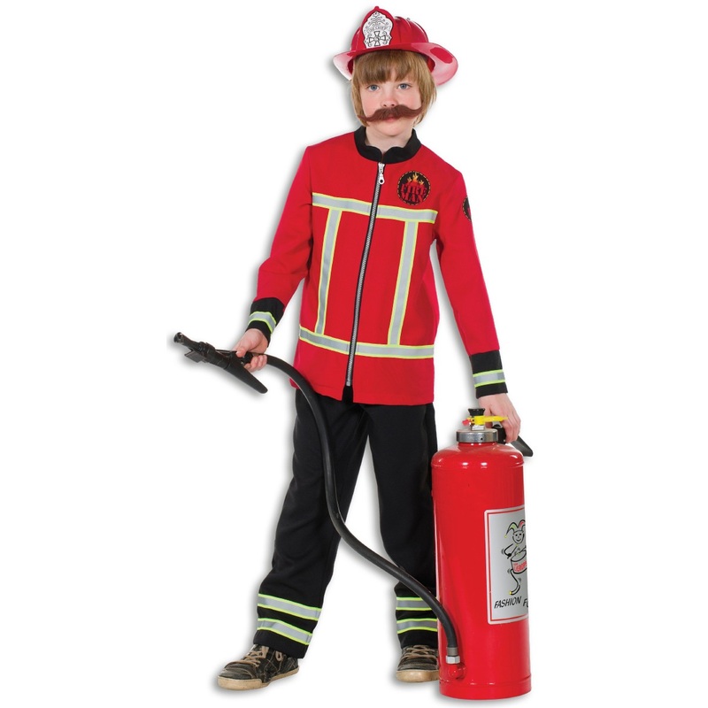 Red firefighter kids costume Timon 104