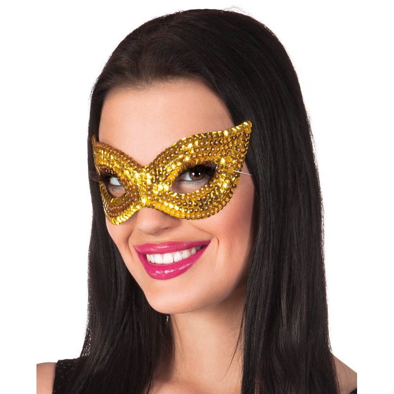 Sequin Glamor Eye Mask Gold