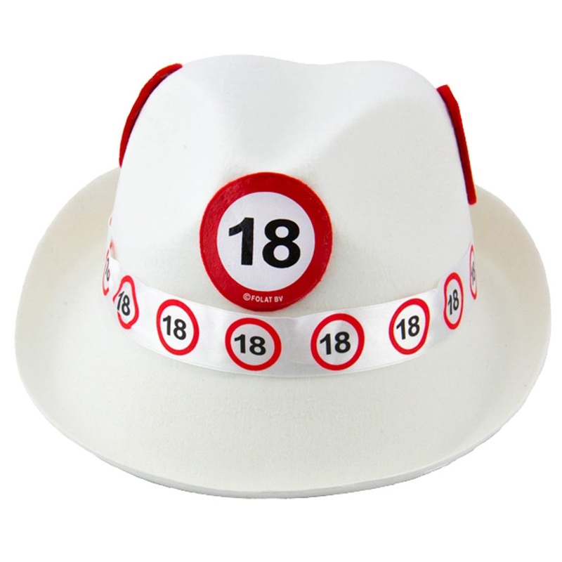 Traffic sign 18 felt hat