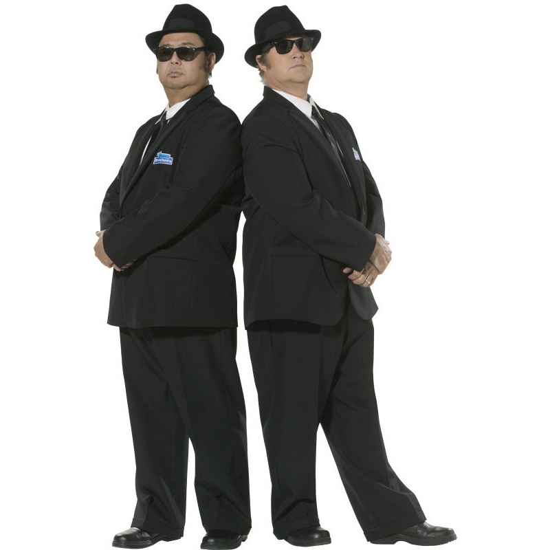 XL Blues Brothers mens costume black M