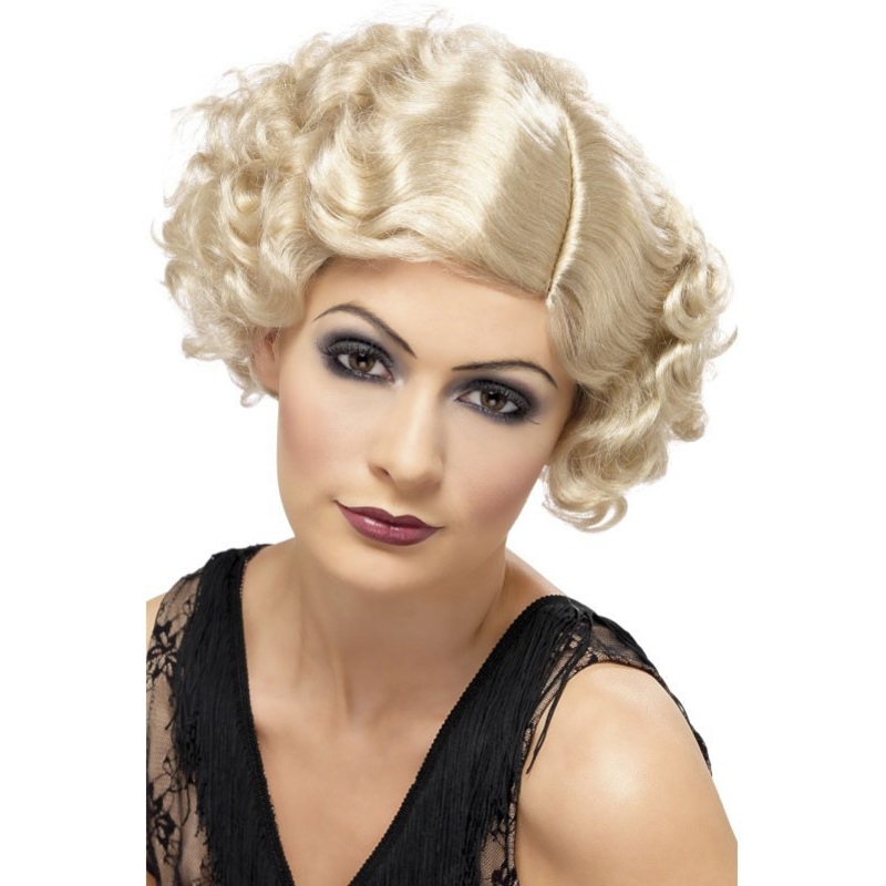 Blonde 20s flapper diva wig