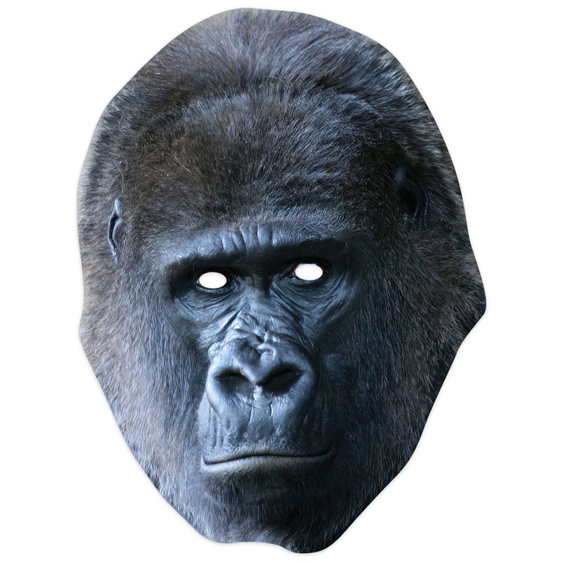 Cardboard gorilla mask