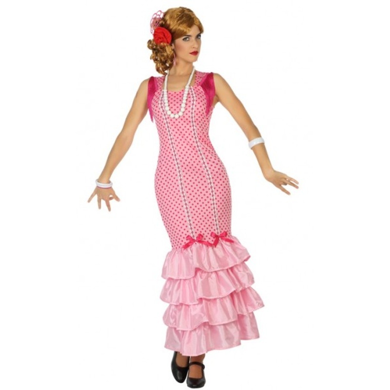Flamenco dancer pink ladies costume XS-S