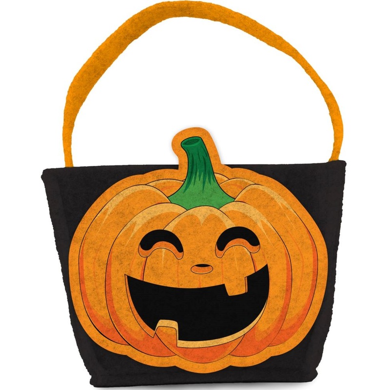 Funny pumpkin candy bag