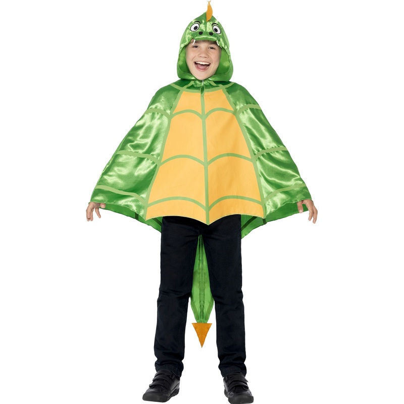 Green children's dragon cape S-M