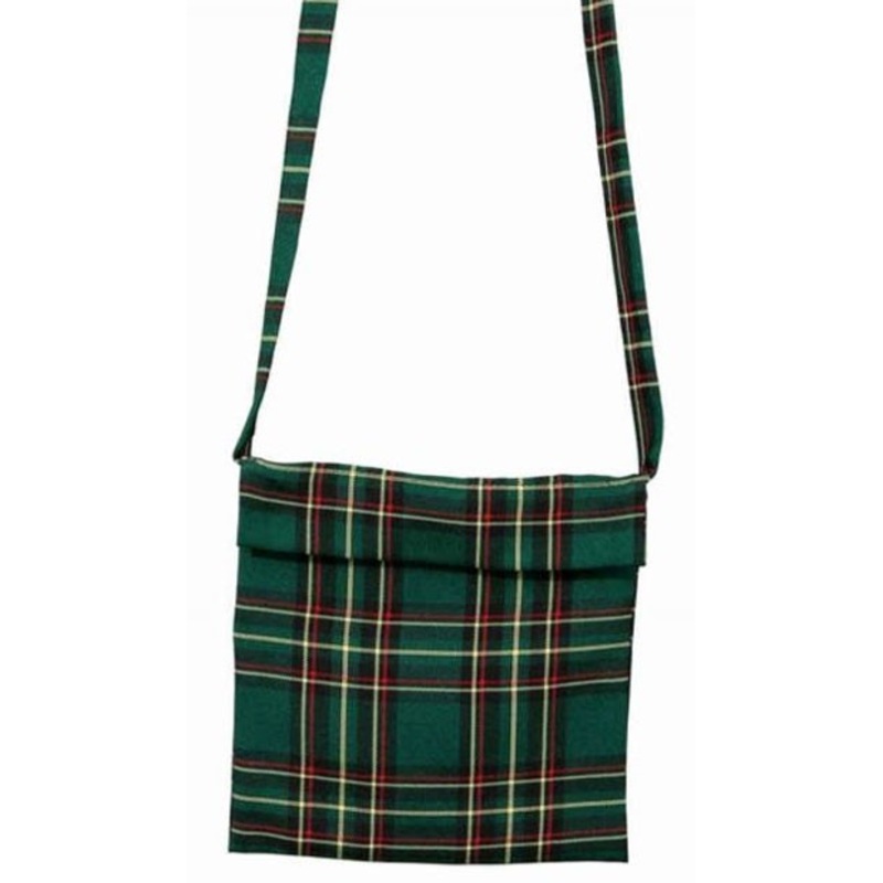 Green tartan handbag