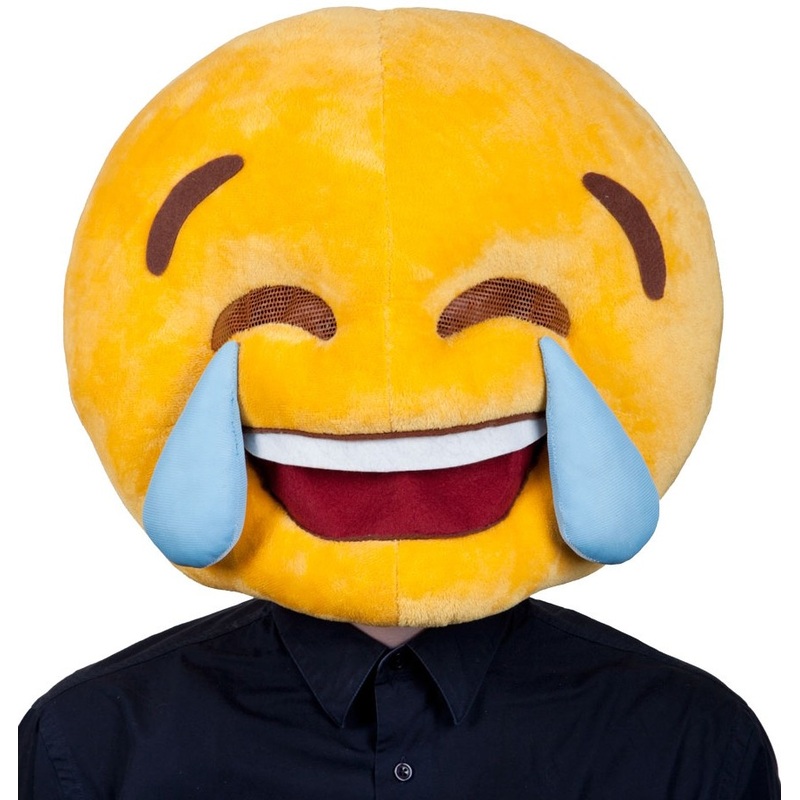 Laughing emoji mask with tears