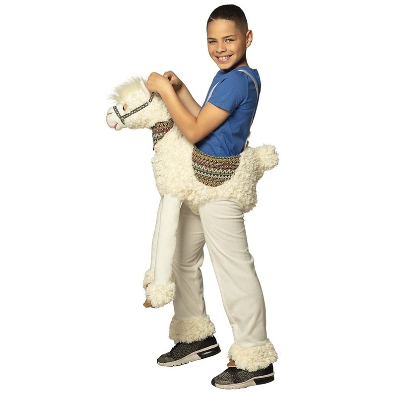 Llama parade piggyback costume for kids